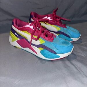 Puma RS-X3 Puzzle Beetroot Purple White Women’s 7.5 Sneakers Very Good condition